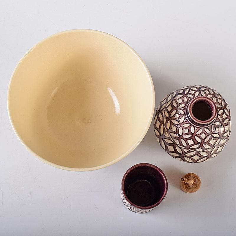 りんしゃん　輪島塗　岡山玉鳳雪月花蒔絵茶箱茶碗棗一式　共箱　U　R8427