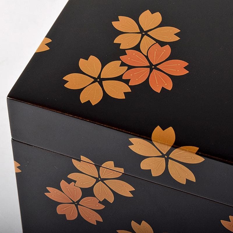 りんしゃん　輪島塗　岡山玉鳳雪月花蒔絵茶箱茶碗棗一式　共箱　U　R8427