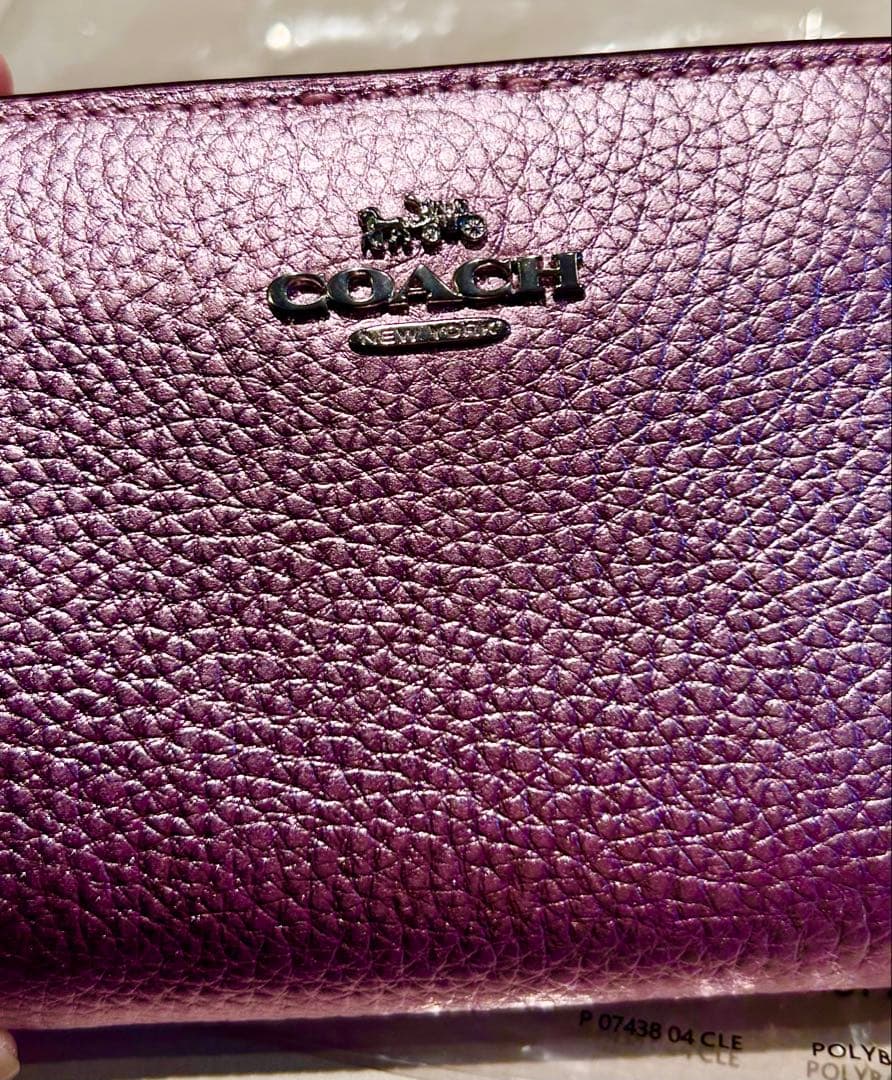 新品　COACH ピンク 二つ折り財布　福袋 2026