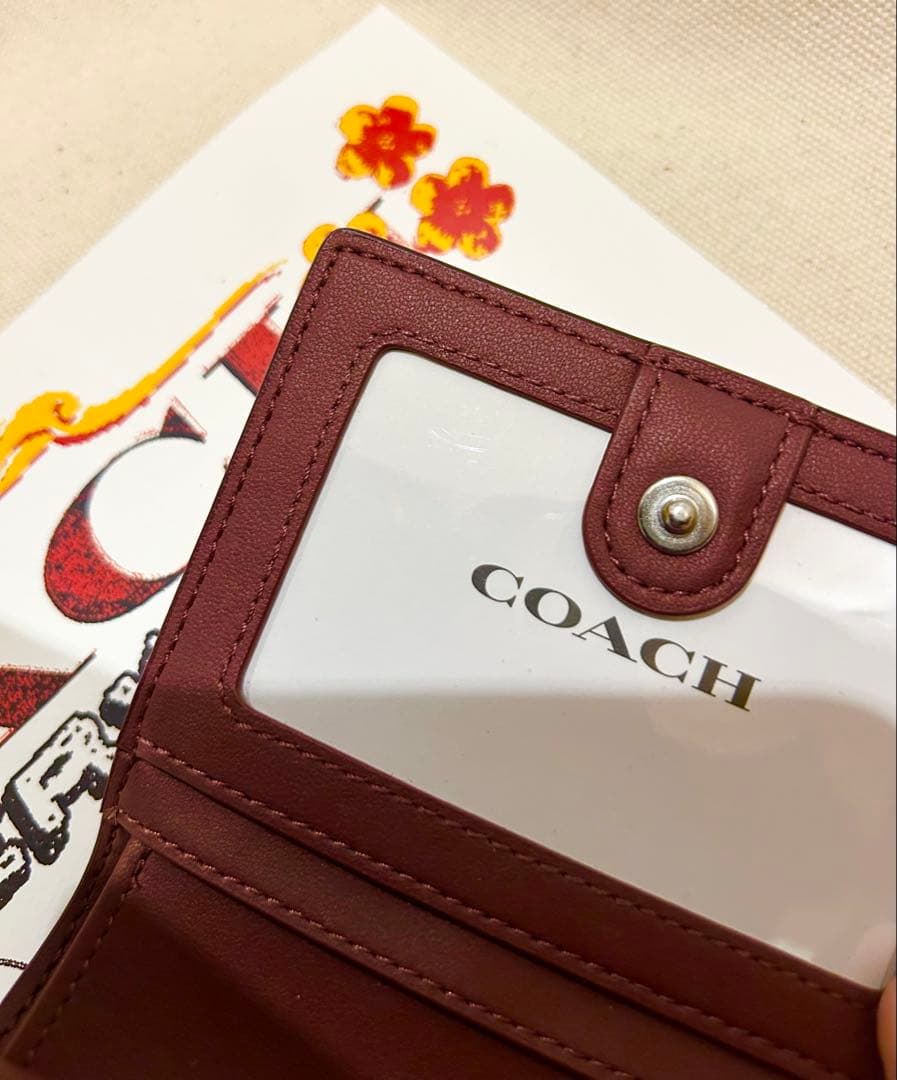新品　COACH ピンク 二つ折り財布　福袋 2026