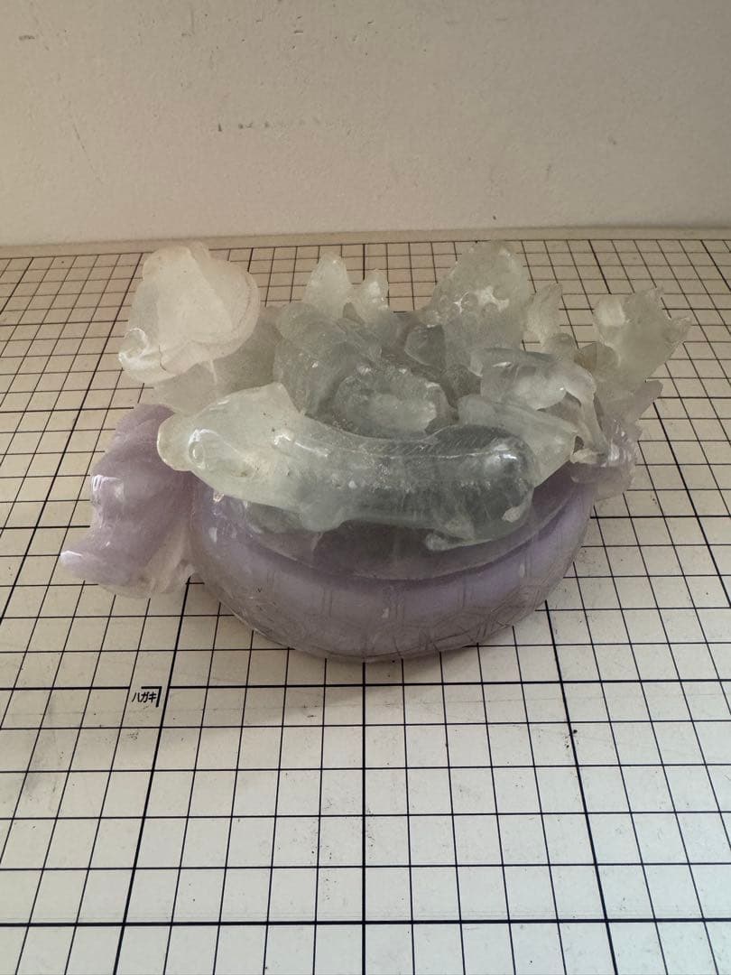 フローライトのロングイ(龍亀)の置物