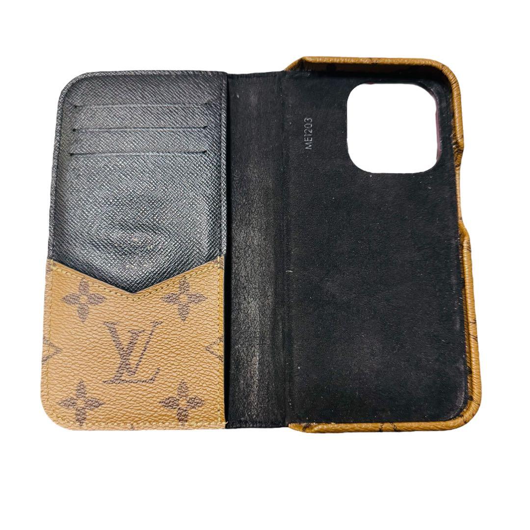 【美品】 ルイヴィトン iPhone15pro フォリオ モノグラムリバース