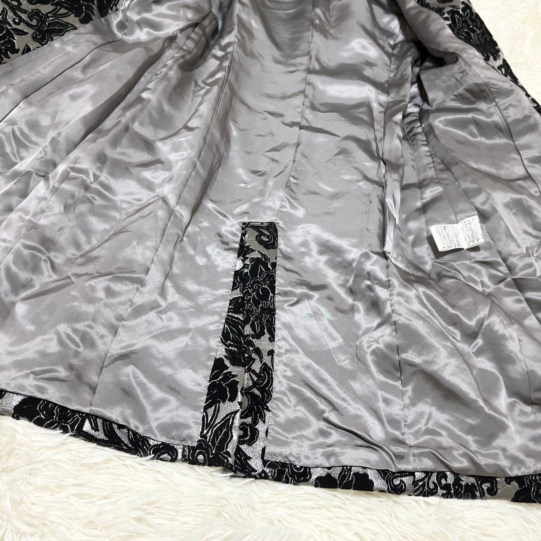 希少　ヴィヴィアンタム 総柄 ウールコート　ベロア　切替　異素材　刺繍　S