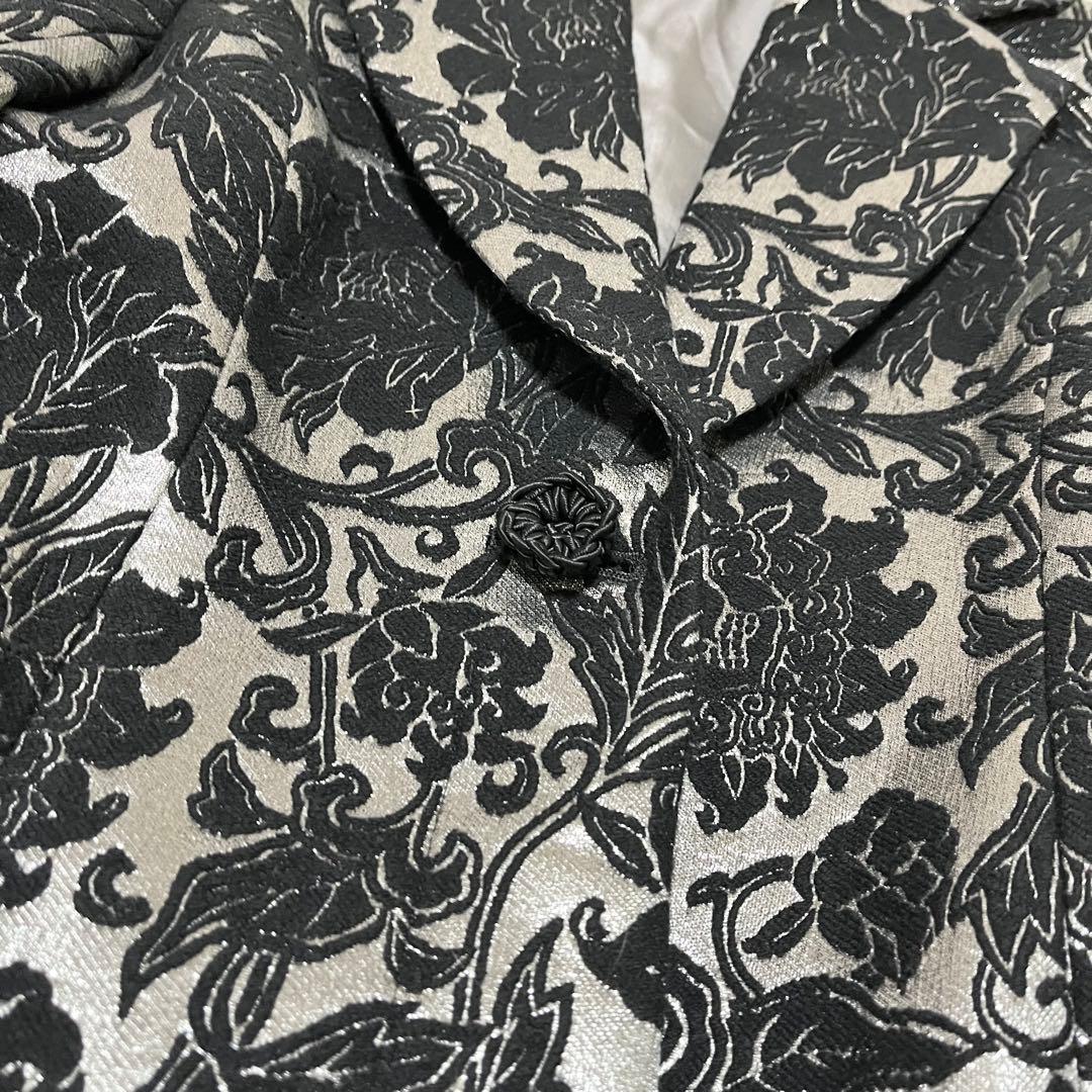 希少　ヴィヴィアンタム 総柄 ウールコート　ベロア　切替　異素材　刺繍　S