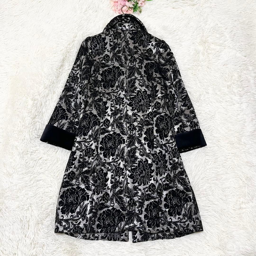 希少　ヴィヴィアンタム 総柄 ウールコート　ベロア　切替　異素材　刺繍　S