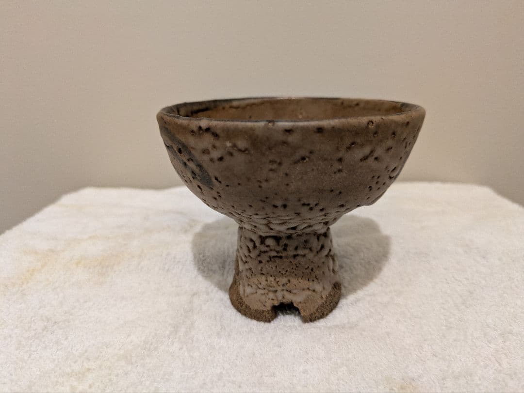 江戸時代　古唐津　馬上盃　絵唐津　割高台　時代箱　骨董品　時代物　唐津焼