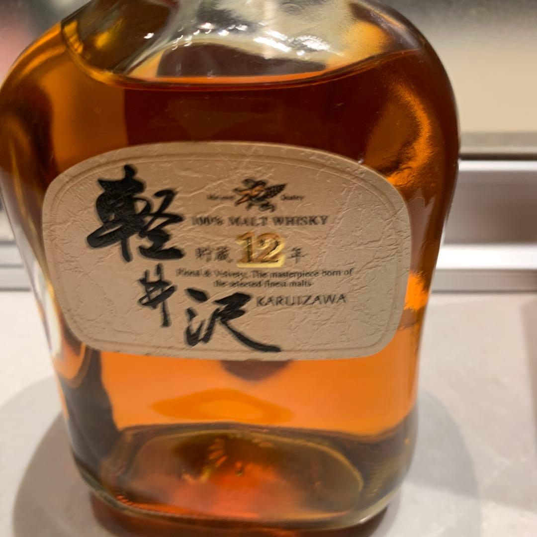 軽井沢貯蔵12年100％モルトウイスキー上箱付き(箱無傷)お値下げしました。