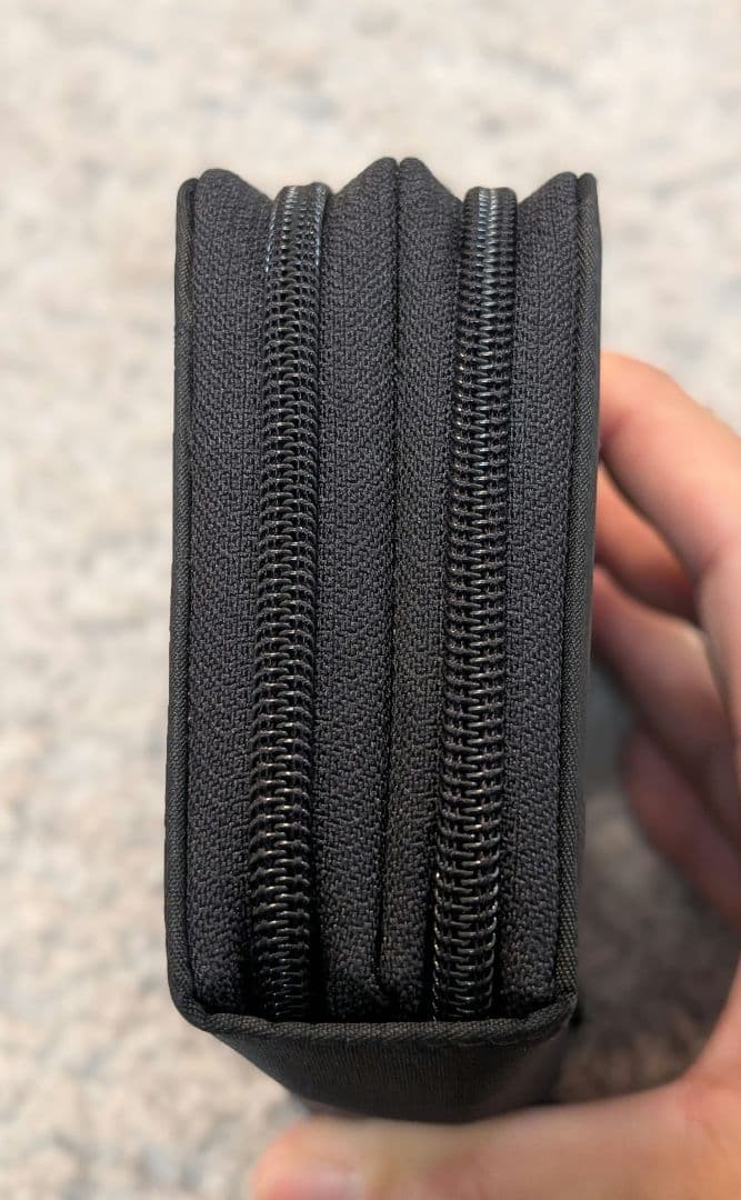 【ゆーゆーゆ  】PRADA Wファスナー 財布 ブラック