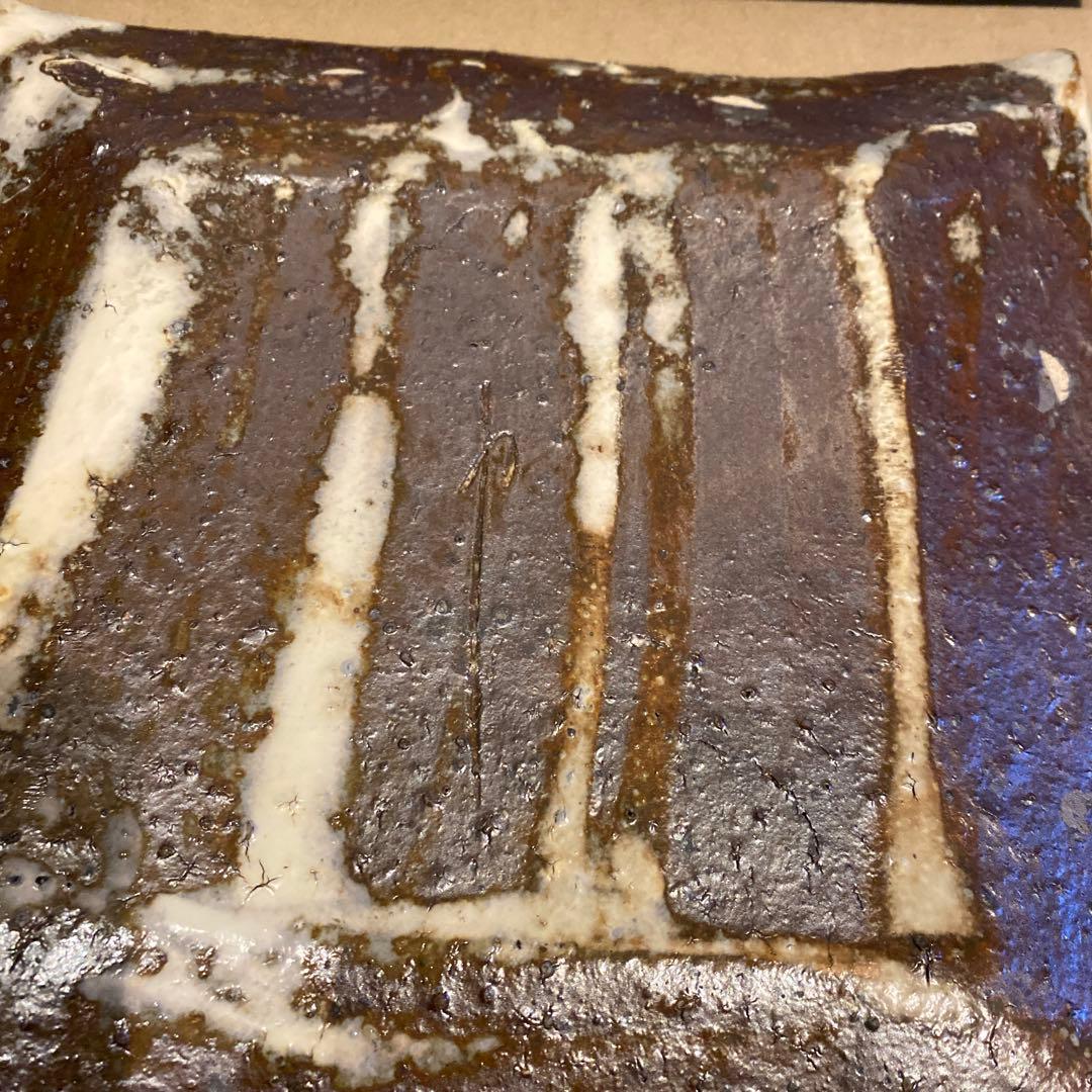 chiko様の辻村塊　粉吹八寸　角皿　粉引　陶芸　作家物　新品　未使用　皿