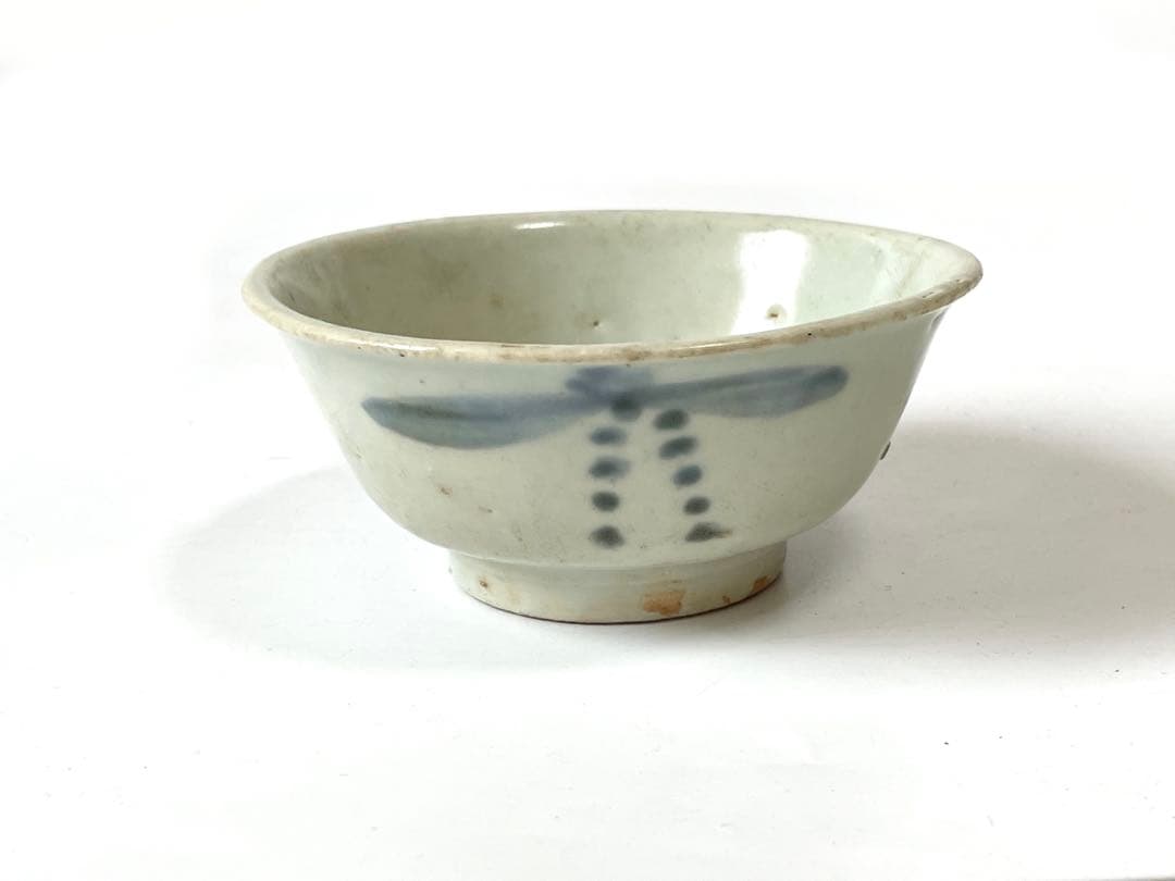 アンティーク　骨董　中国骨董　染付　海あがり　小碗　盃　カップ　古染付　明染付