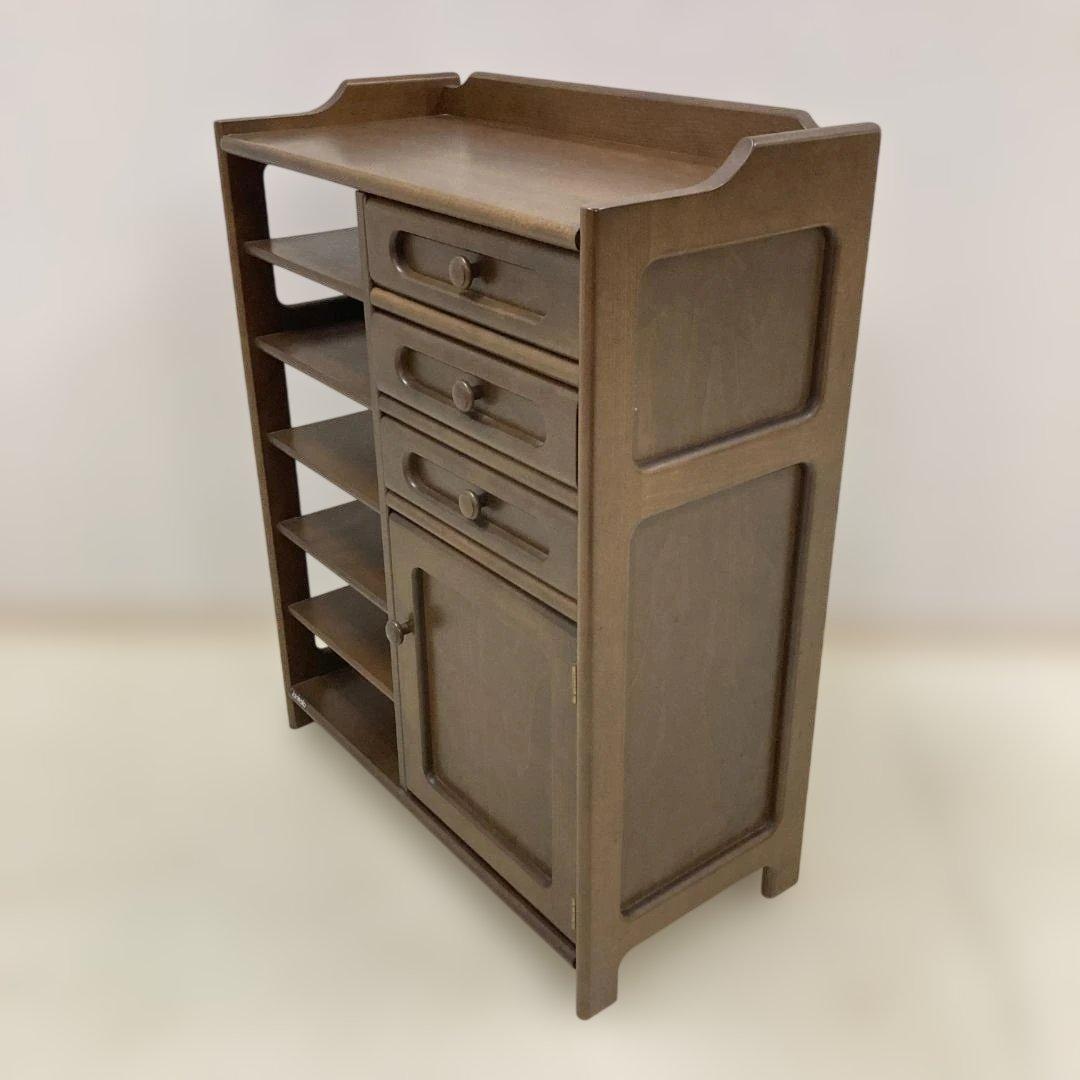 【カリモク】サイドボード　キャビネット　電話台　FAX台　スリッパ