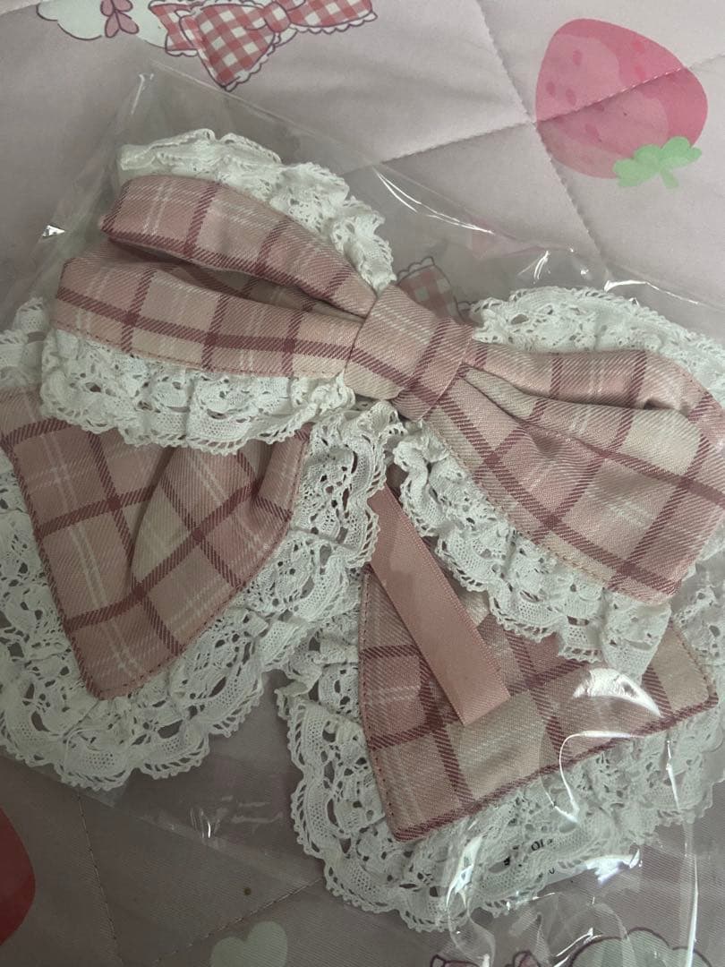 chalmiere シャルミエール　タータンチェックヘッドドレスとマルチリボン