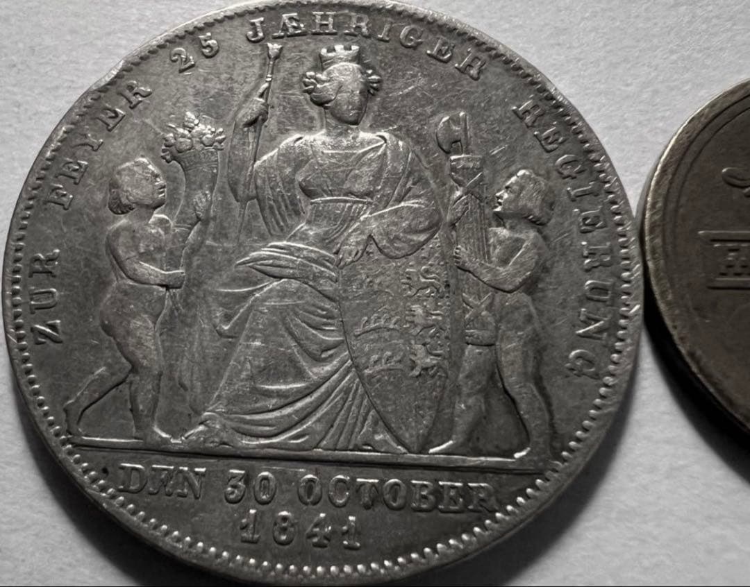 た*ろ様 1841年ドイツ　ヴュルテンベルク 1 グルデン銀貨 ヴィルヘルム 1