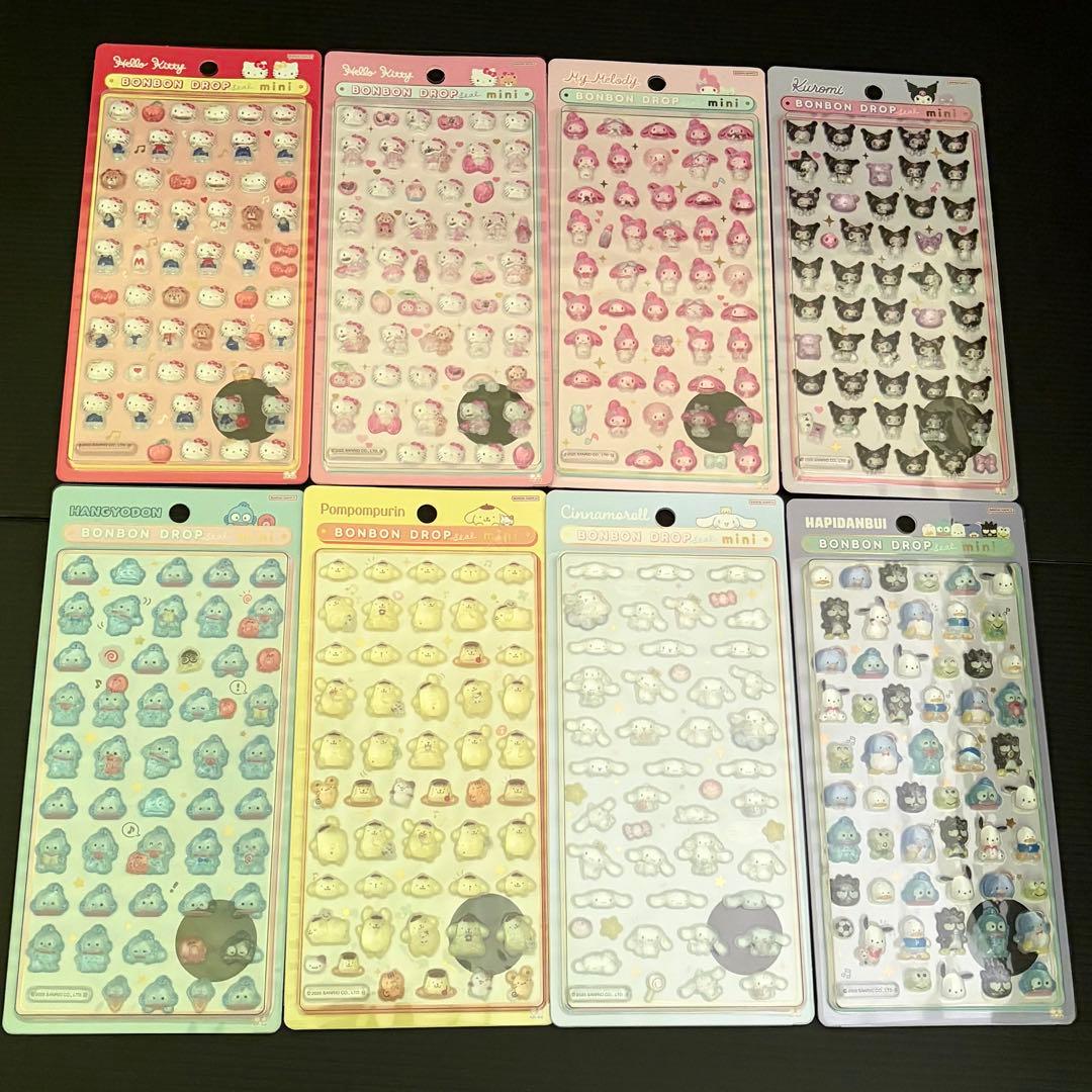 正規品 即日発送 サンリオミニ ボンボンドロップシール 8種セット