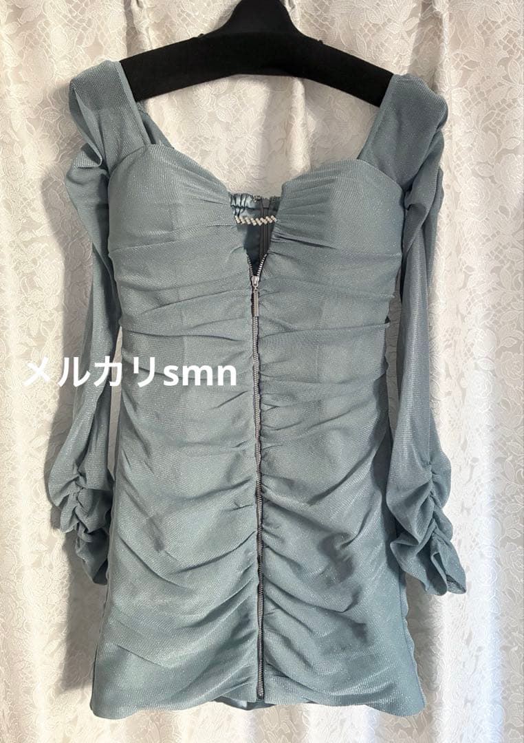 robe de fleurs glossy ドレス　M ブルー　シュガー