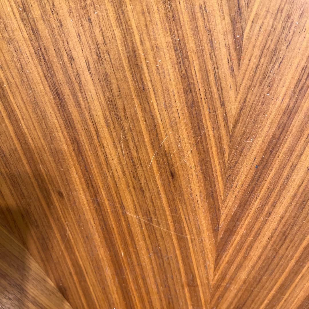 ふくちゃん 　ヴィンテージ 孔雀張り　デザインレッグ　ラウンドテーブル