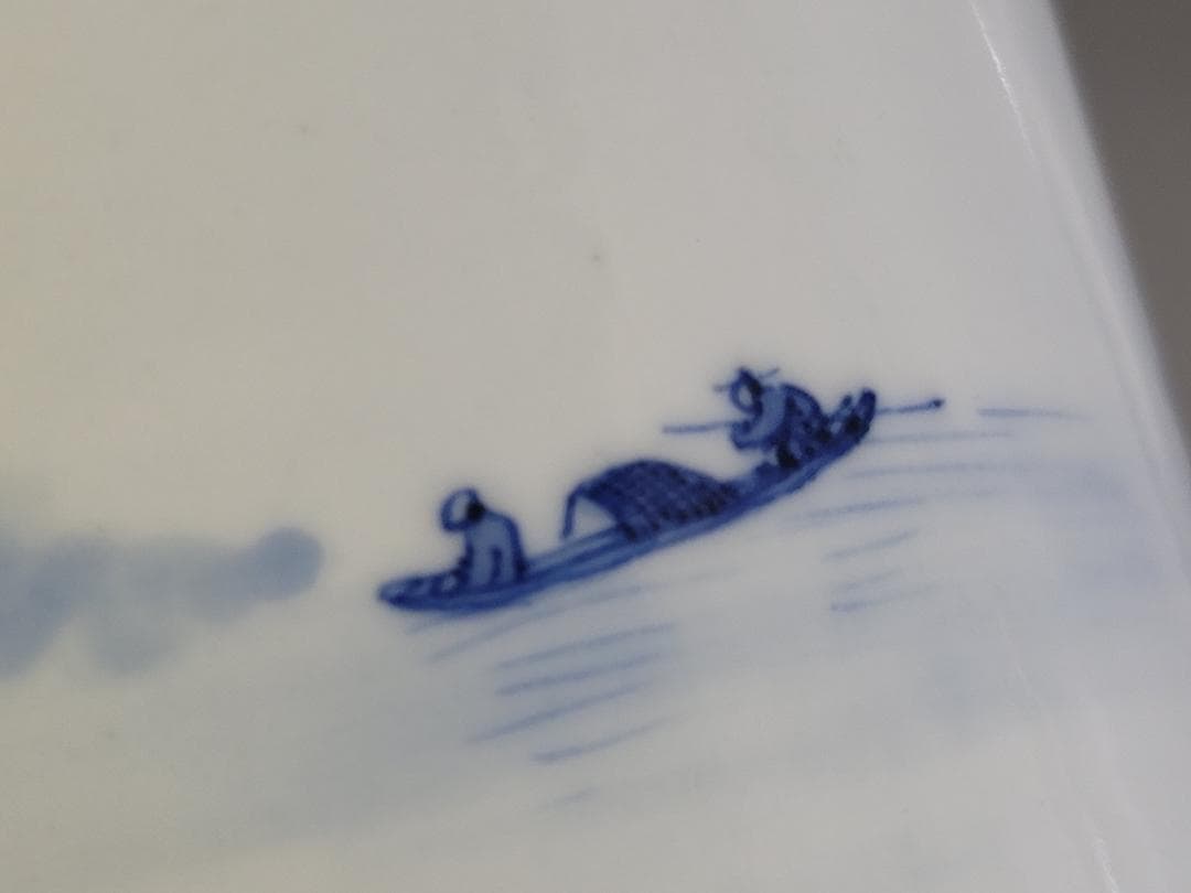 中国 染付 山水画 筆筒 光緒年製 書 文房具