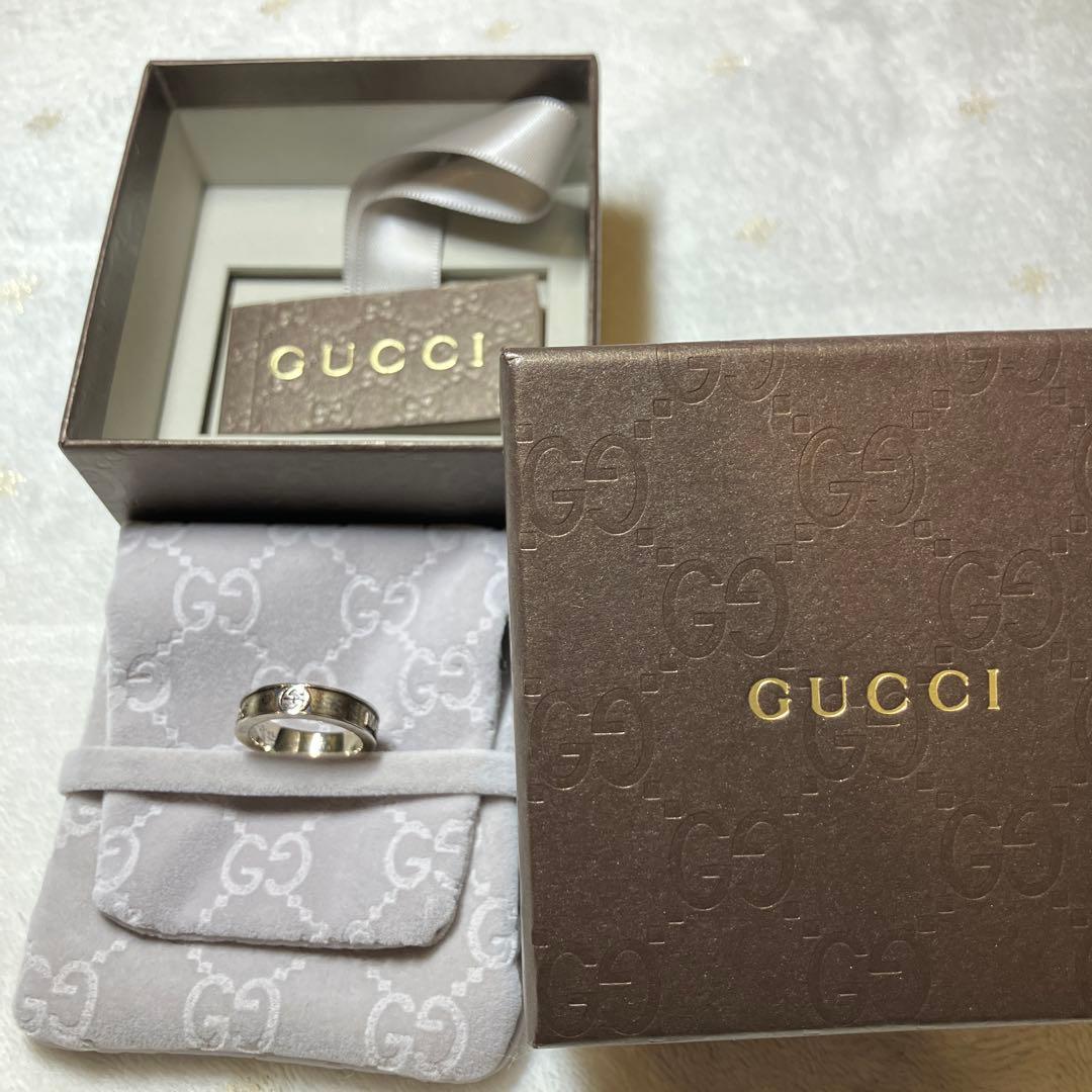 GUCCI インターロッキング G リング Ag925 12号　ロゴ