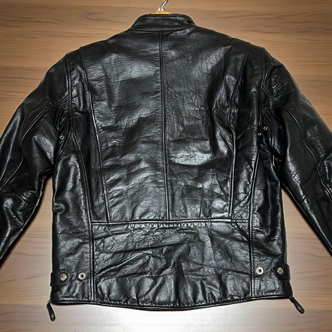 80s ヴィンテージ　FIRST 本革　シングルライダース キルティングライナー