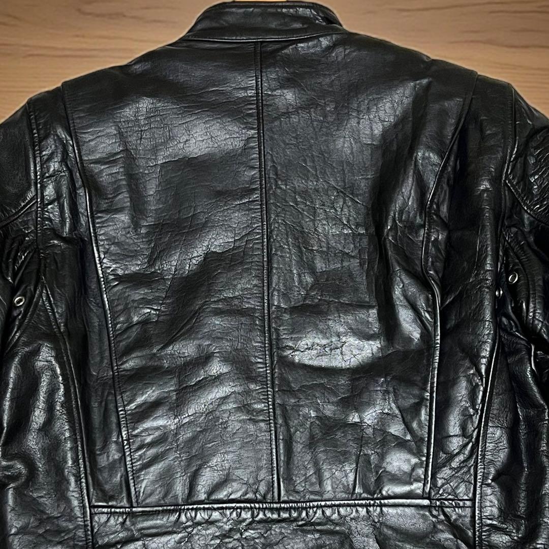 80s ヴィンテージ　FIRST 本革　シングルライダース キルティングライナー