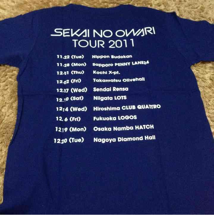 送料込【セカオワ直筆サイン】SEKAI NO OWARI直筆サイン入りTシャツ