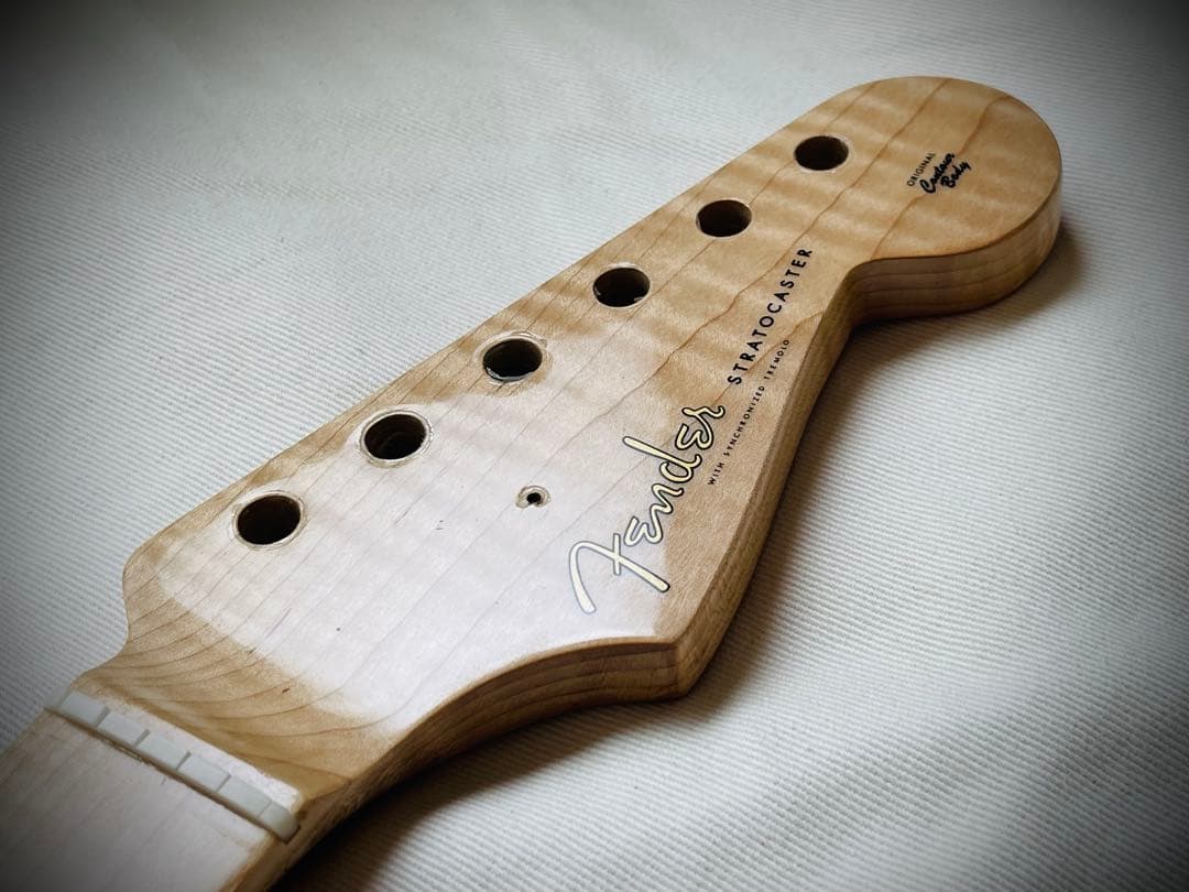 【ネックのみ】ストラトタイプ メイプル\"トラ杢\"