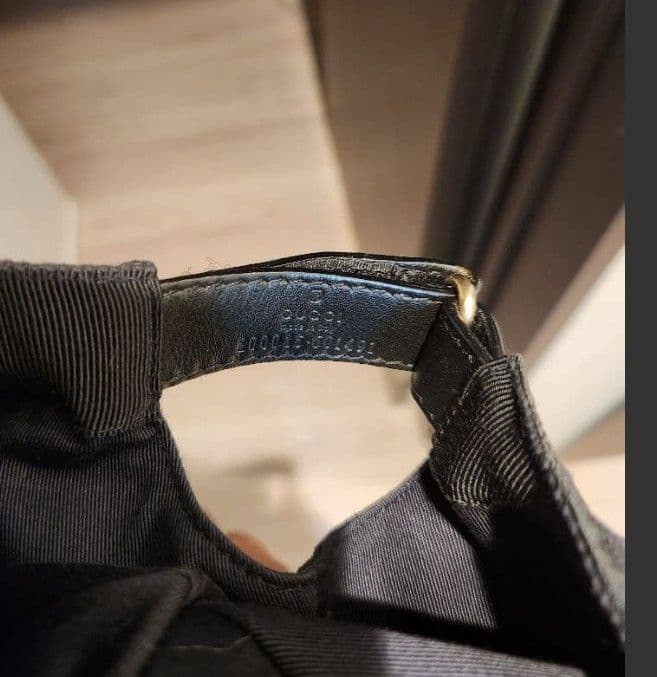 GUCCI キャップ シェリーライン 黒 ユニセックス Lサイズ 59cm