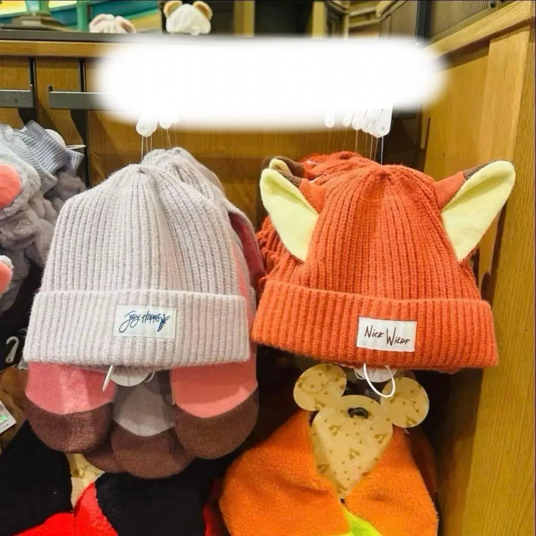 新作　上海ディズニー　ズードピア　ジュディニック　耳付きニット帽子