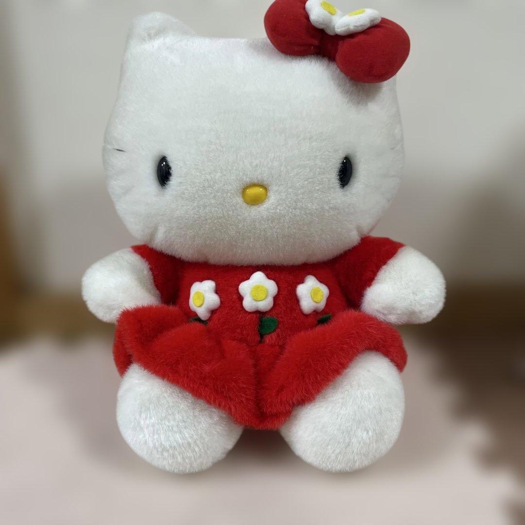 【レア・タグ付き】2000年頃購入 キティちゃん ぬいぐるみ　平成　レトロ