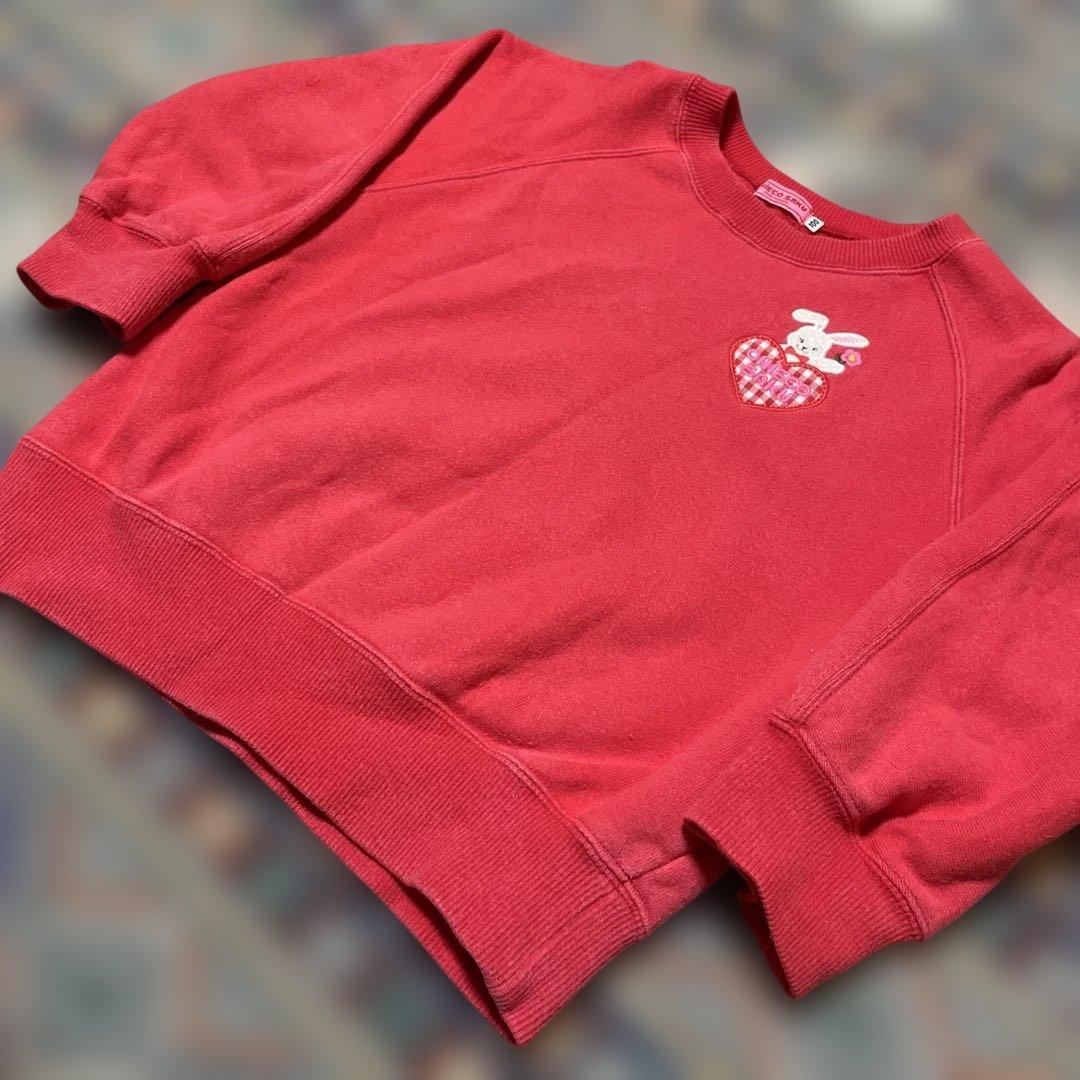 チエコサク トレーナー 赤 100サイズ