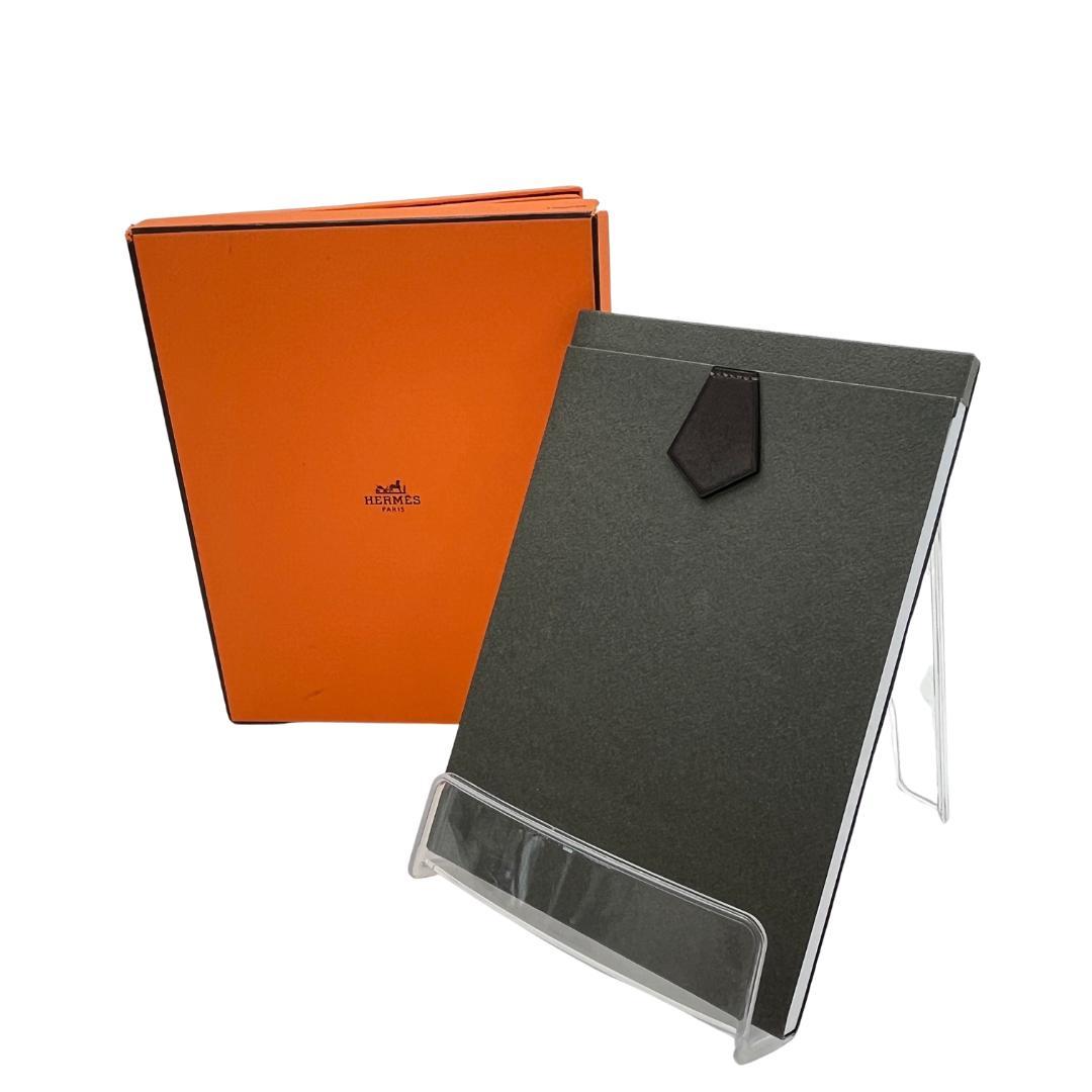 HERMES エルメス ダークグレー メモ帳 ノートパッド A5サイズ