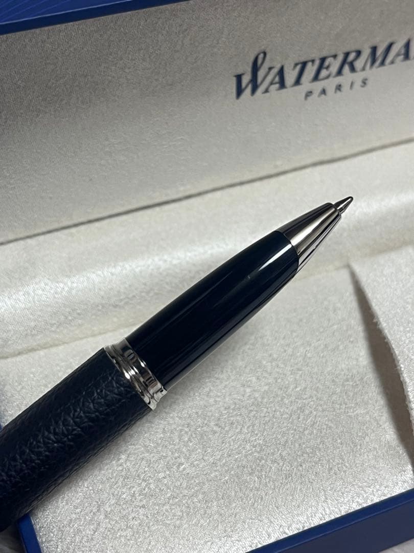☆廃番 新品未使用 ウォーターマン ブラックレザーCT SE ボールペン☆