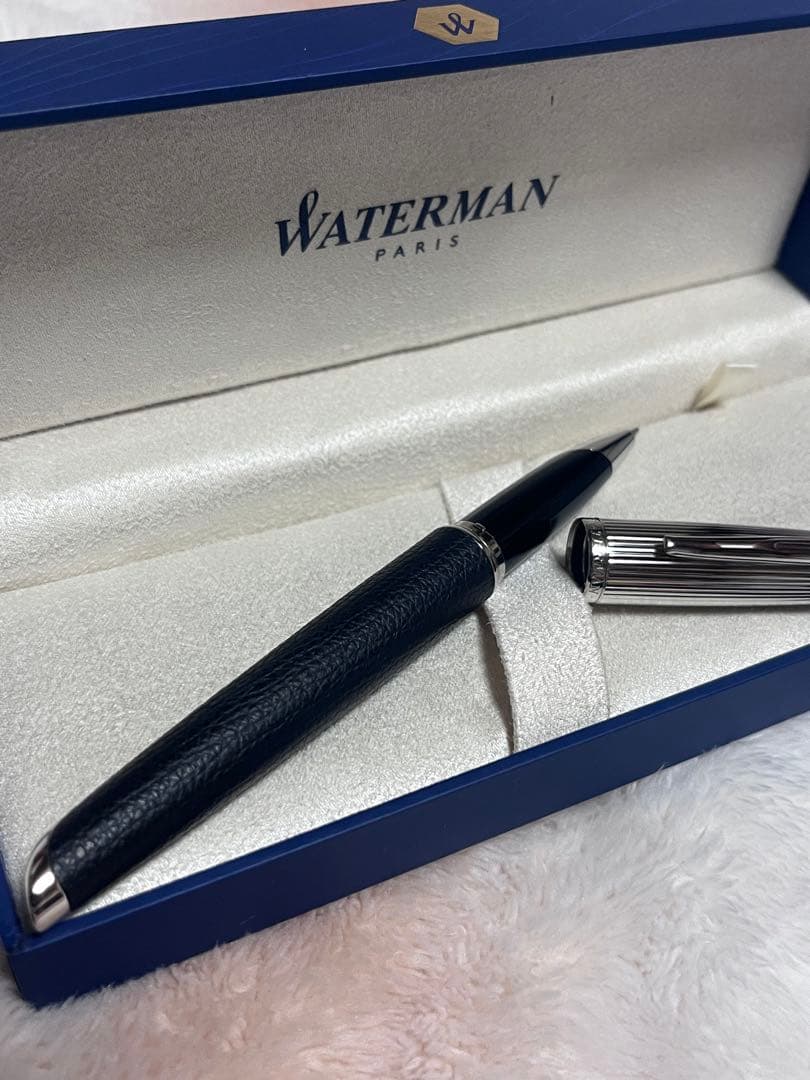 ☆廃番 新品未使用 ウォーターマン ブラックレザーCT SE ボールペン☆
