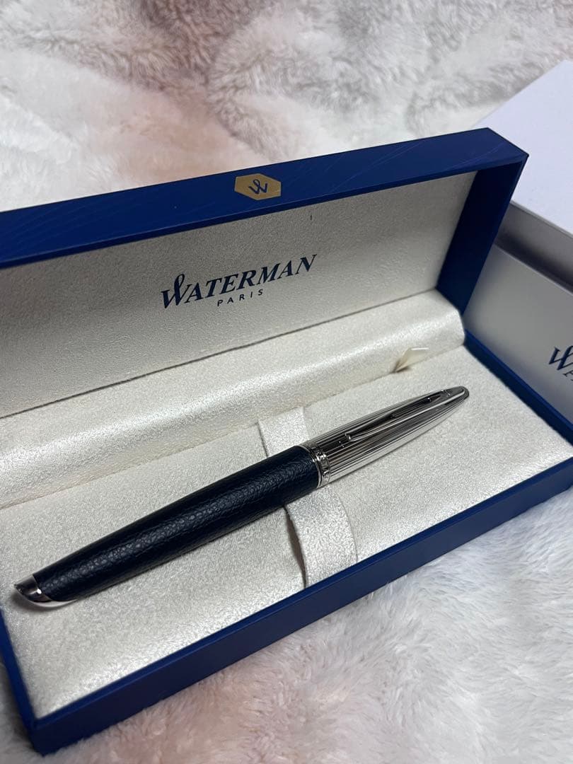 ☆廃番 新品未使用 ウォーターマン ブラックレザーCT SE ボールペン☆