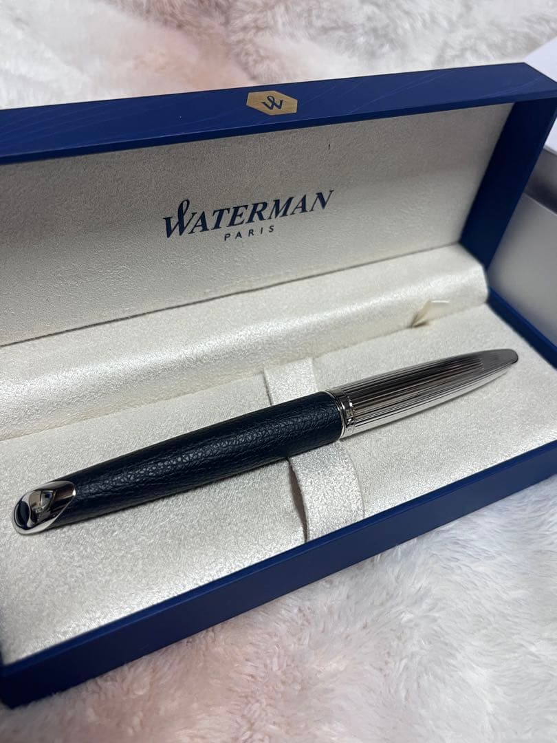 ☆廃番 新品未使用 ウォーターマン ブラックレザーCT SE ボールペン☆