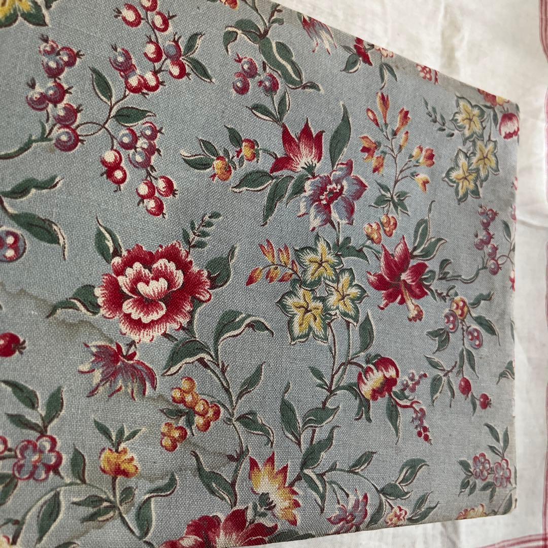 フランスアンティーク　カルトナージュ　花柄　箱