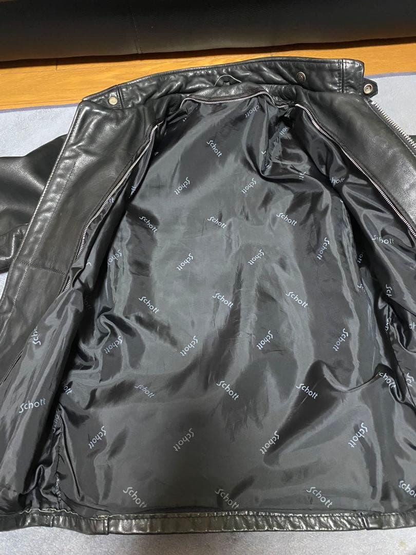 schott 141 シングルライダースジャケット　36