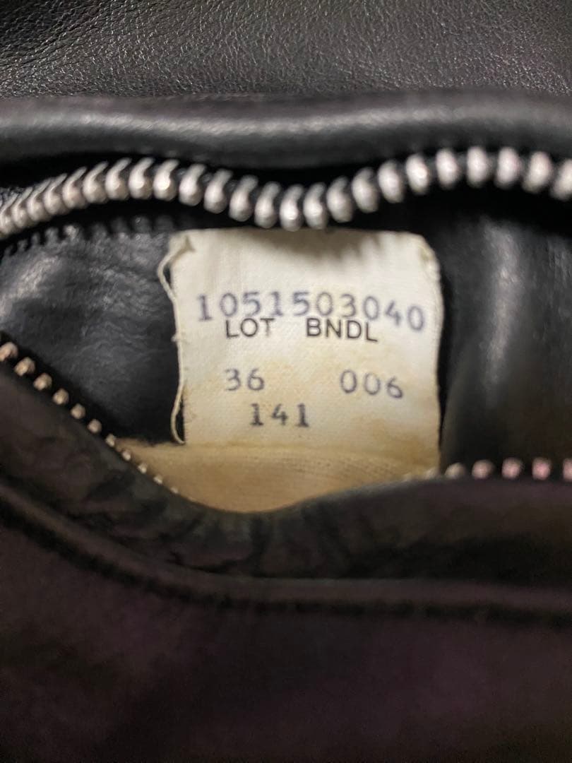 schott 141 シングルライダースジャケット　36