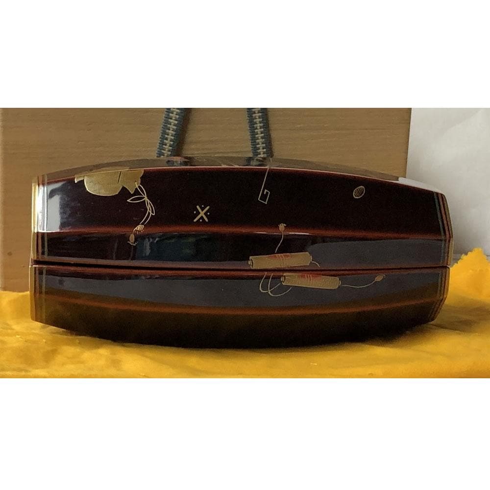 e2966 箕輪一星 宝尽くし 蒔絵 ぶりぶり香合 共箱 香合 茶道具