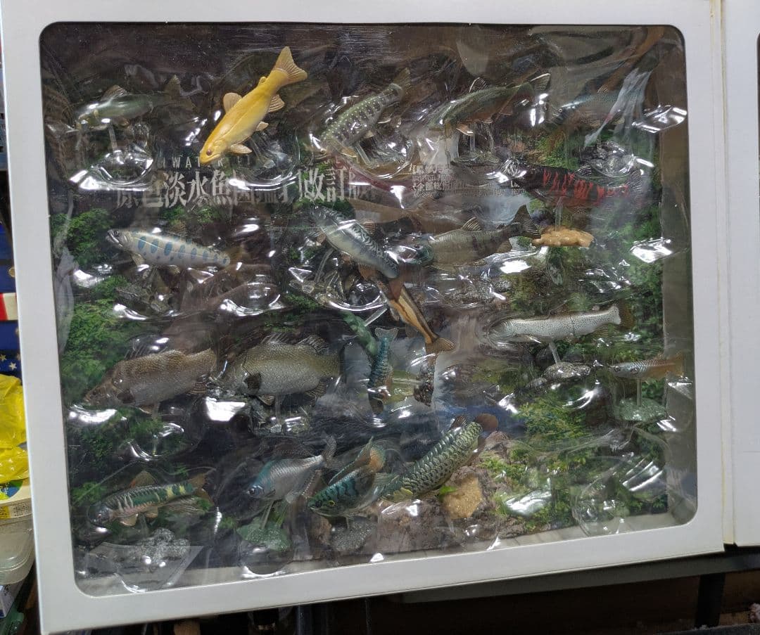 原色淡水魚図鑑 I・II 改訂版　淡水魚フィギュア数個
