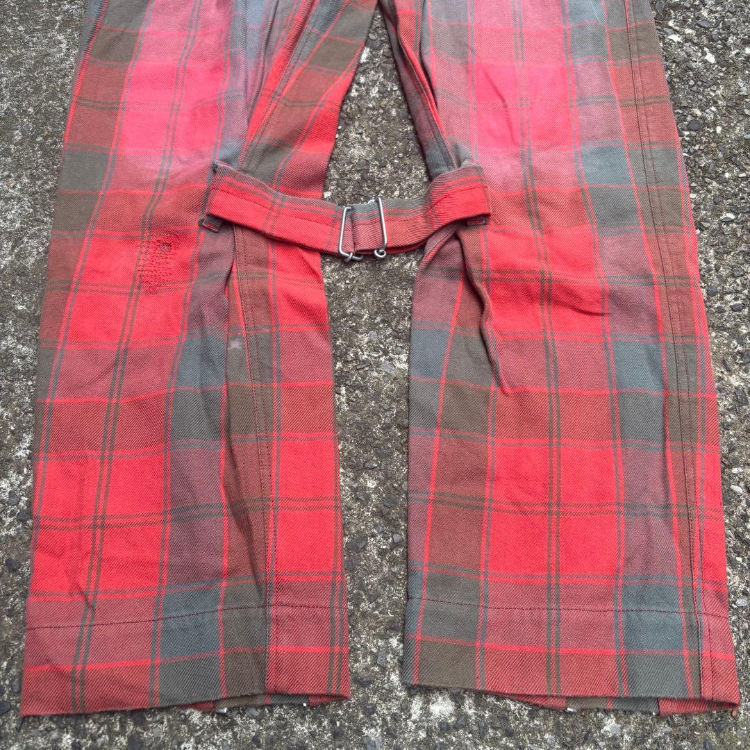 希少 PEEL&LIFT ボンテージパンツ エリオット タータンチェック パンク
