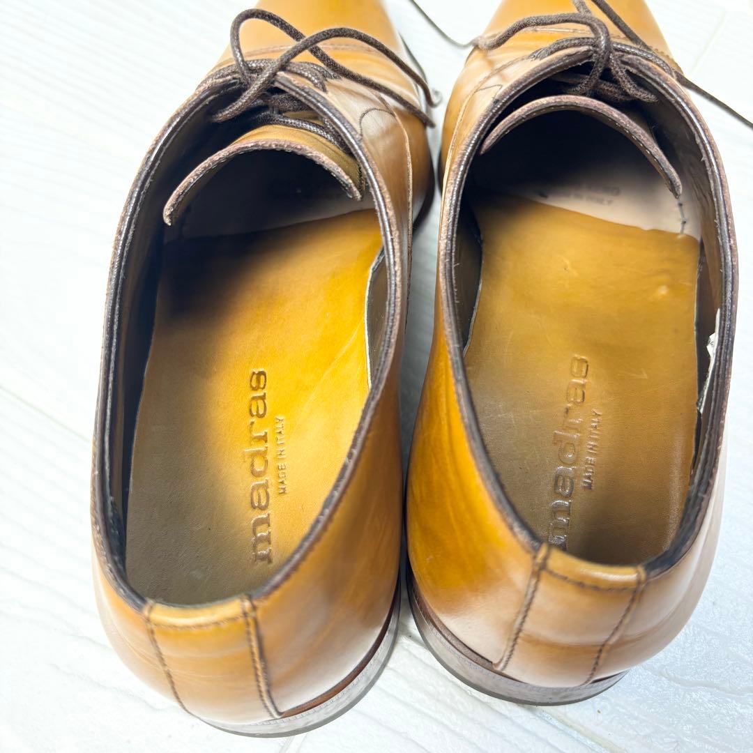 美品　マドラス カンジャーノ イタリア製革靴40ストレートチップ