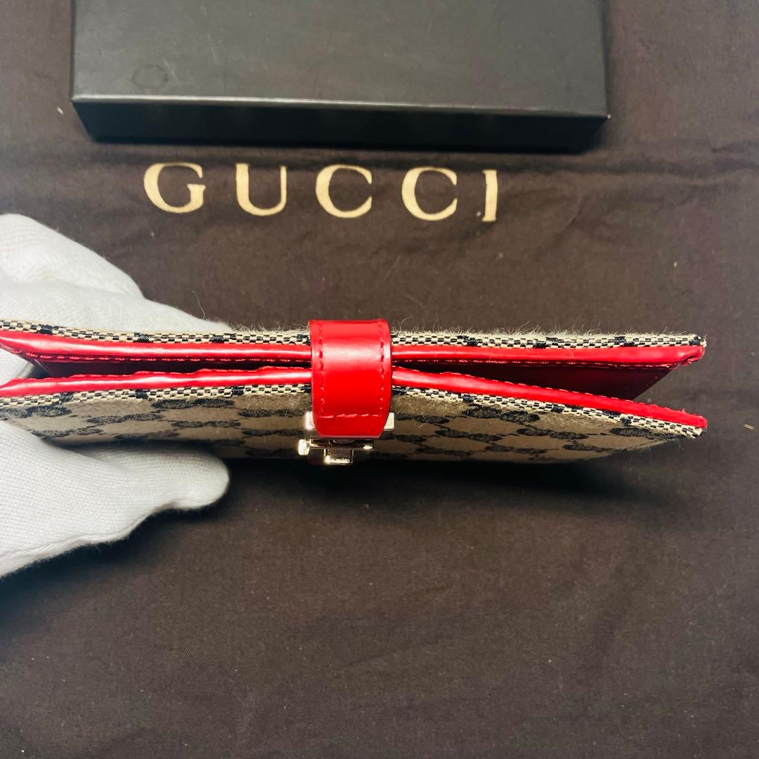 正規品　新品未使用グッチ財布　グッチ折り財布　グッチジャッキー　GGキャンパス