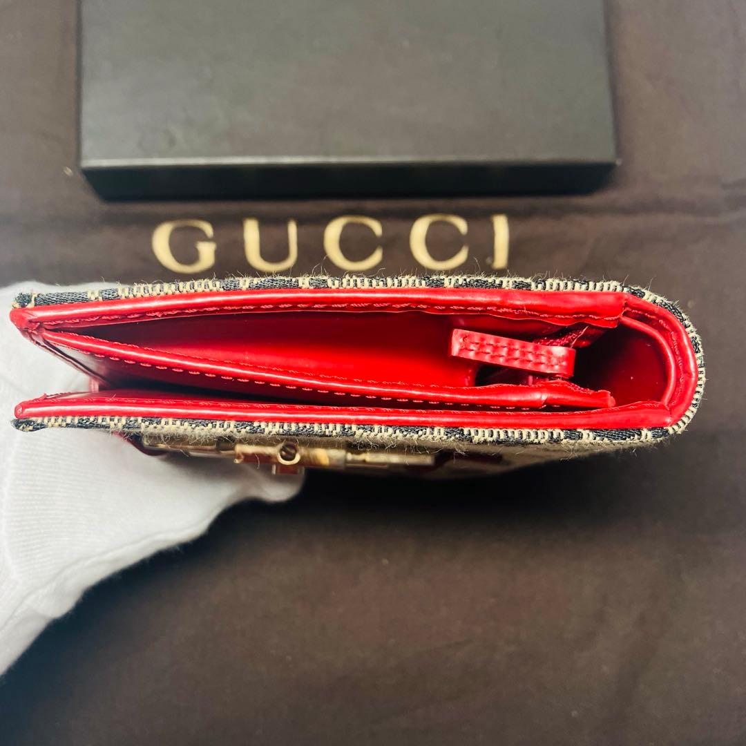 正規品　新品未使用グッチ財布　グッチ折り財布　グッチジャッキー　GGキャンパス