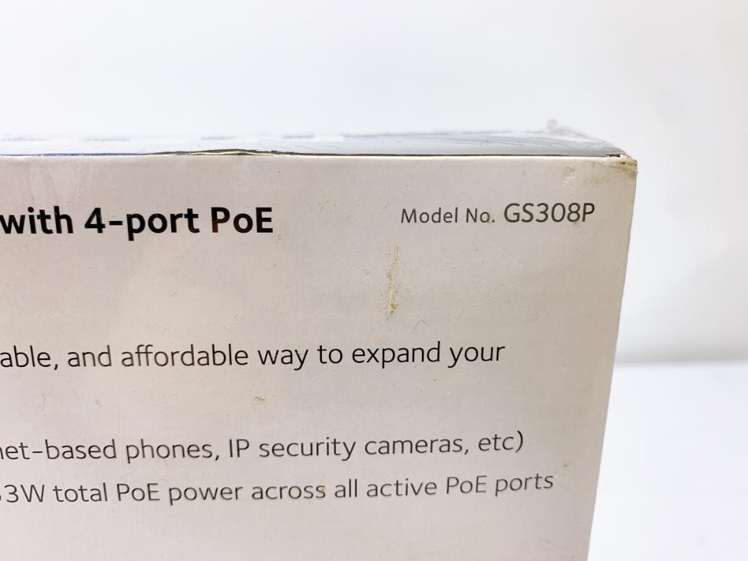 NETGEAR GS308PP 8ポート アンマネージスイッチングハブ 卓上