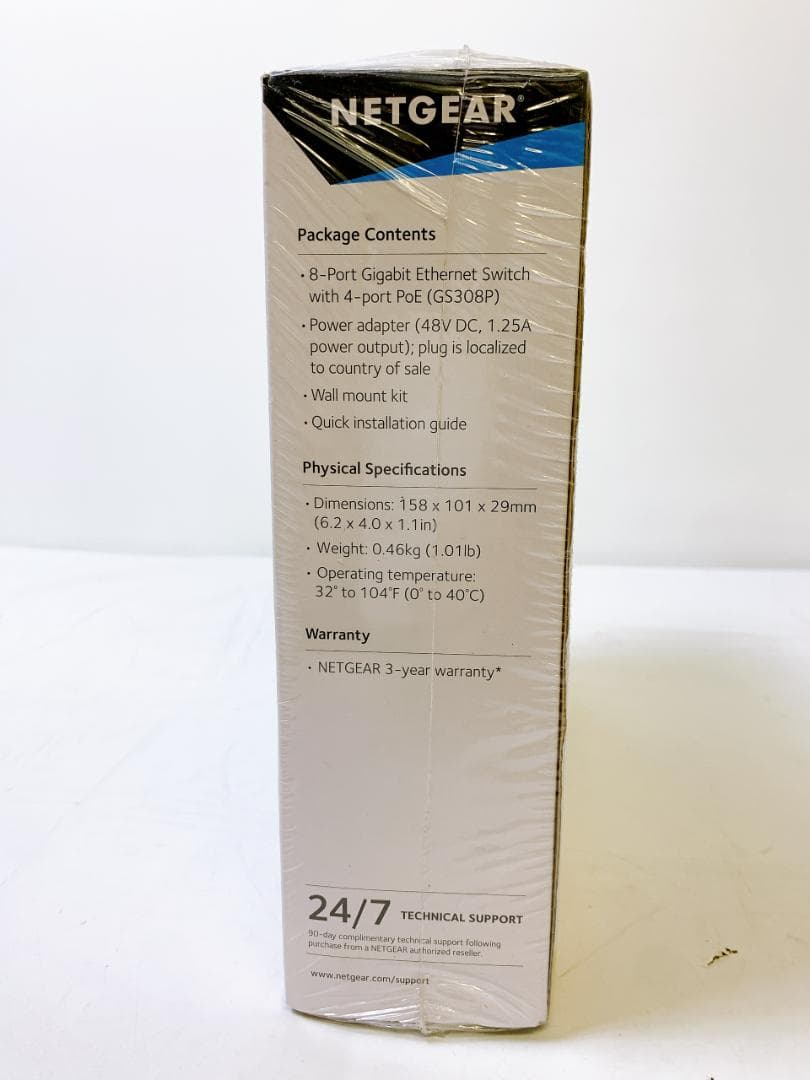NETGEAR GS308PP 8ポート アンマネージスイッチングハブ 卓上