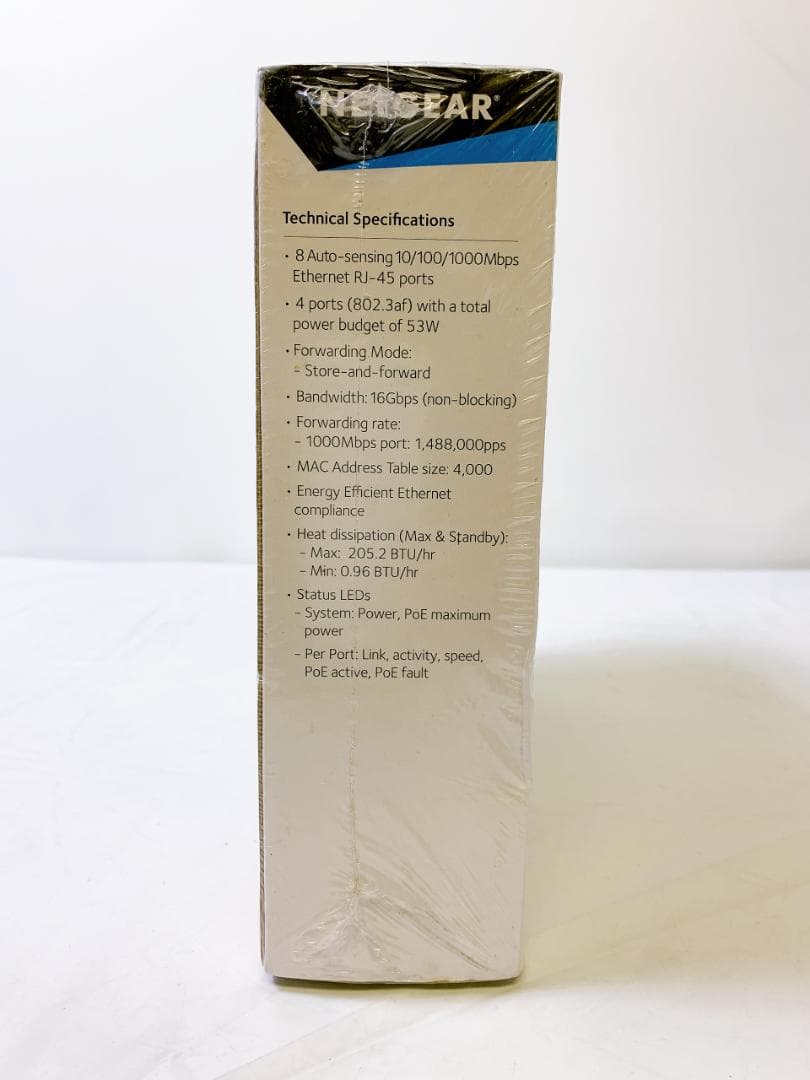 NETGEAR GS308PP 8ポート アンマネージスイッチングハブ 卓上