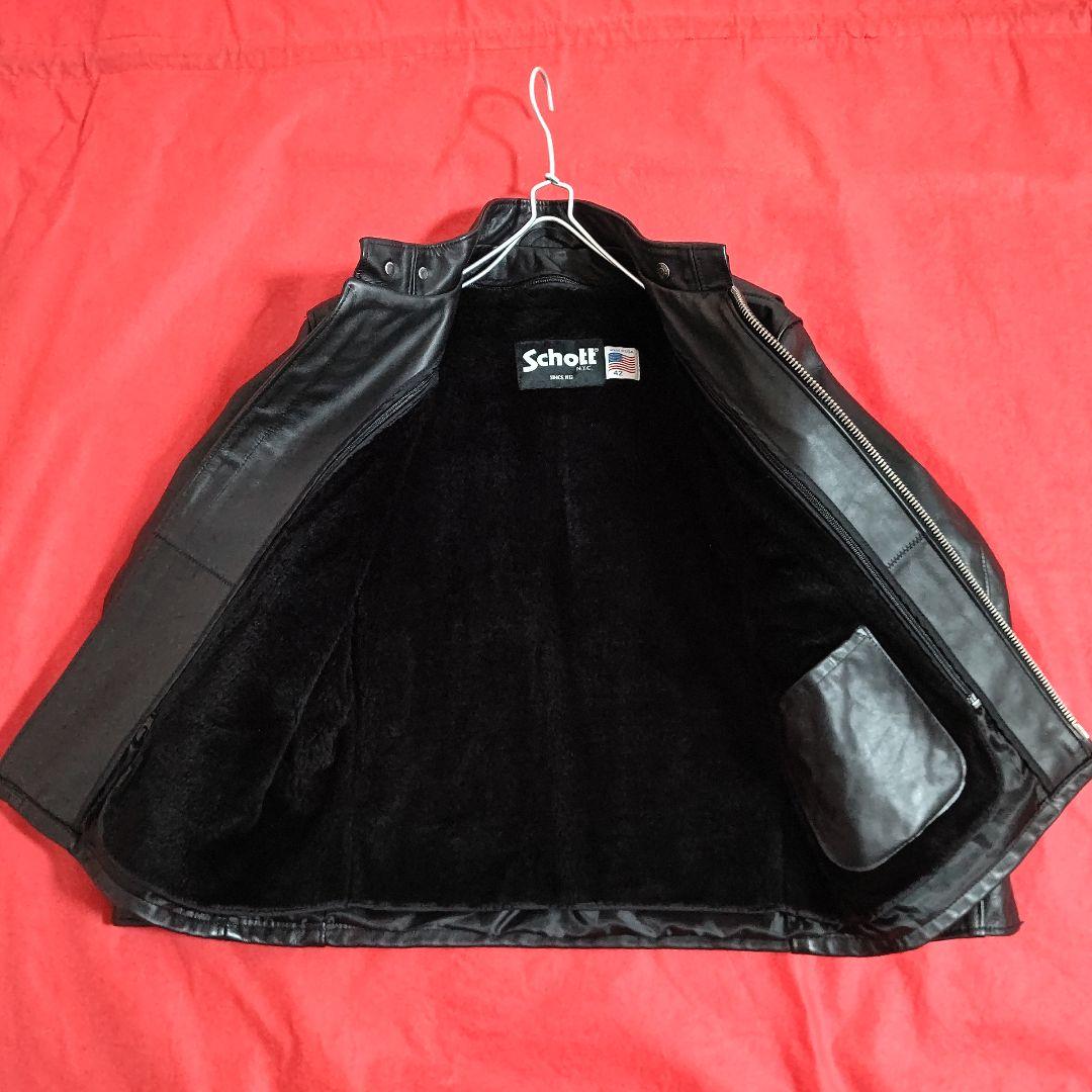 【未使用級】Schott ◆641◆シングルライダースジャケット 42