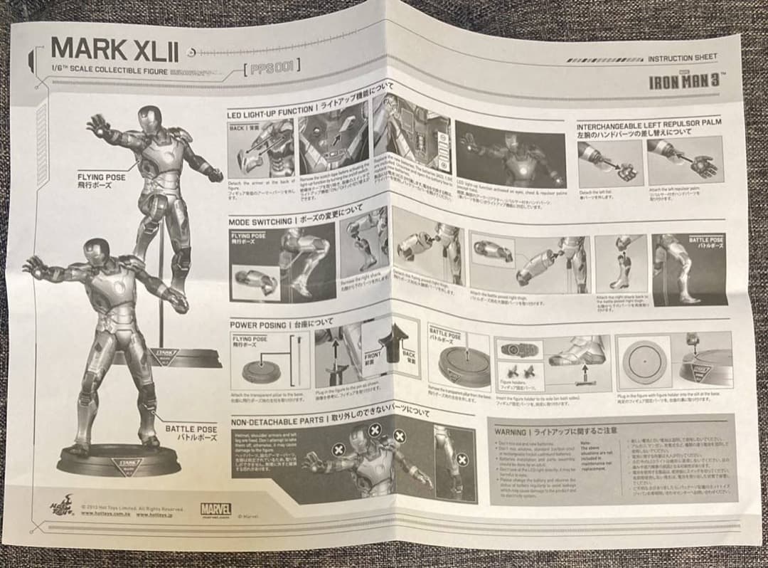 パワー・ポーズ アイアンマン3 1/6スケール アイアンマン・マーク42