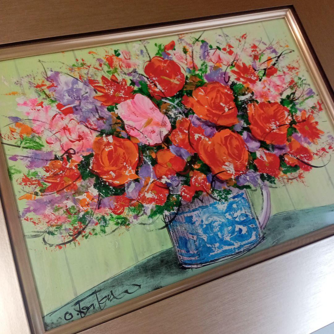 柿田治■はな■油絵■4号